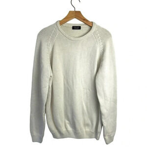 ZARA‎ Man L cream crew neck sweater